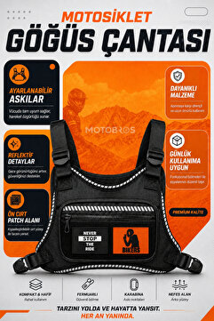 Motobros Motosiklet Reflektörlü Yelek Ve Motosiklet Göğüs Çantası Unisex (TERLETMEZ VE SU GEÇİRMEZ)