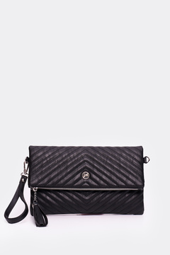 MORCA Kadın Clutch Portföy Çantası Uzun Askılı Siyah