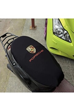 CEBECİOTO PORSHE SİYAH DESENLİ PENYE MOTOSİKLET KILIFI -MOTOR