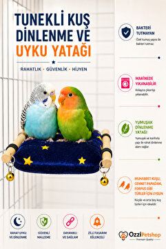 ozzipetshop Kuş Yastığı - Muhabbet Kuşu Uyku Yatağı -yumuşak Uyku Tüneği Süpriz Hediyeli!