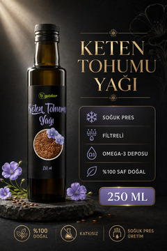 Tiji Garden Keten Tohumu Yağı 250 ml %100 Doğal Soğuk Pres