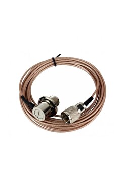 MBL RG316 Koaksiyel Kablo 5 Metre UHF PL-259 Konnektörlü | Telsiz Anten RF Bağlantı Kablosu