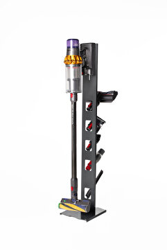 ARTE METAL Dyson Uyumlu Metal Dikey Süpürge Standı Dyson Uyumlu Dikey Süpürge Standı Antrasit Renk Dyson V15 - Gen5 Detect - V11 - V10 - V8 Modellere Uyumlu