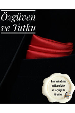 Store Saten Düz Erkek Cep Yaka Mendili Ceket Mendili