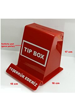 miraj reklam Kırmızı Tip Box Bahşiş Kutusu