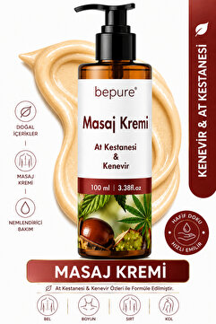 Bepure Masaj Kremi, At Kestanesi Ve Kenevir Içeren Eklem, Boyun ve Sırt Masaj Kremi 100 ml