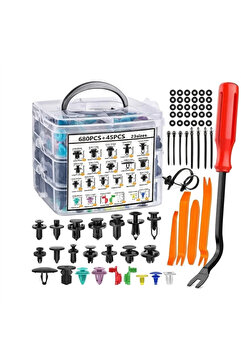 Genel Markalar BENMAX BX14-078 KLIPS SETİ KARIŞIK APARATLI + SÖKME SETİ (725 ADET) SET İTHAL PREMİUM