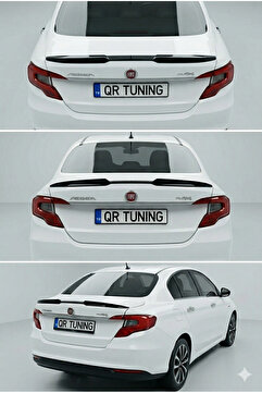 TUNİNG Fiat Egea Sedan Bagaj Üstü Yarasa Spoiler PianoBlack 2015-2026