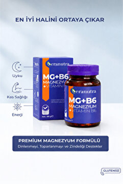 Eranutra Magnezyum Complex 60 Tablet 125 Mg - Bisiglinat - Taurat - Malat - Sitrat - B6