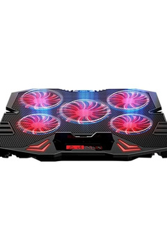 Rampage Mistral S45 Kırmızı Led 5fan Yükseklik Ayarlı Lcd Notebook Soğutucu Laptop Soğutucu 12/17