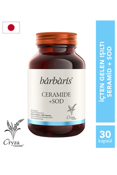 Barbaris Ceramide + SOD- 30 Kapsül - 40 mg Seramid İçeren Takviye Edici Gıda, (Japonya Patentli Pirinç Seramidi)