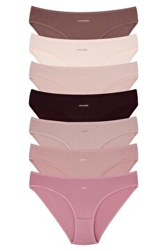 Dominant Kadın Çamaşır Pamuklu Renkli BİKİNİ Külot 7'li Paket