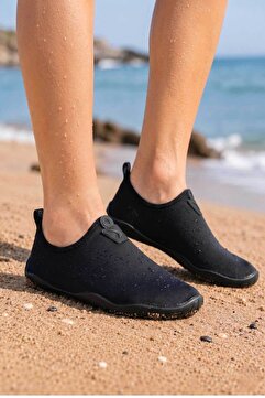 BLACK DEER Lab Siyah Çok Amaçlı Plaj Ve Deniz Ayakkabısı , Havuz Ayakkabısı