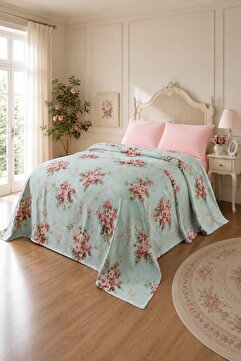 Eponj Home Doğal Pike Baskılı Mega King 260x230cm Alanur Mint
