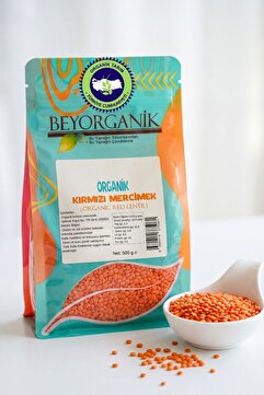 BEYORGANİK Organik Kırmızı Mercimek 500gr (PESTİSİT VE AFLATOKSİN ANALİZLİ)