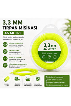 Orac 3,30 mm 46 Metre Altı Köşe Sarı Tırpan Misinası