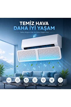 MultiZone Klima Yönlendirici Aparat Filtreli Klima Hava Deflektörü Ayarlanabilir Split Klima Uyumlu 90 Cm Hava Dağıtıcı Kolay Montaj
