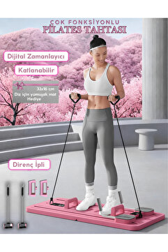 Unichrome Pilates Aleti – Zamanlayıcılı, Direnç Bantlı Çok Amaçlı Egzersiz Tahtası