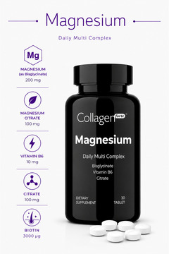 Collagen Forte Platinum Magnezyum Complex Bisiglinat, Sitrat, Vitamin B6, C Vitamini
