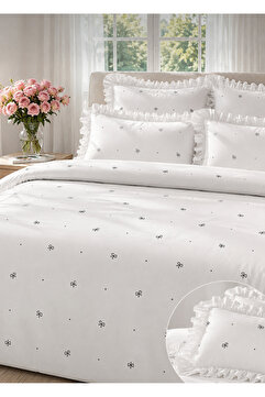Uçkan home Soft elegance %100 pamuk çift kişilik nevresim seti