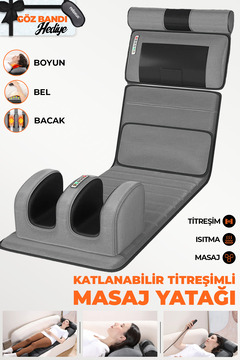 RELAXUS Rlx20 Katlanabilir Elektrikli Tam Vücut Isıtmalı Masaj Yatağı Boyun Masaj Cihazı Ayak Masaj Cihazı