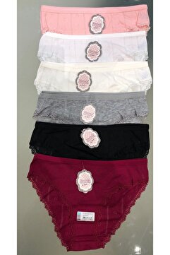 BERRAK İÇ GİYİM BERRAK 11156, 12'li Paket Renkli Bikini Külot 11156-12-RENKLİ-S
