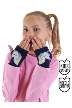 Denokids Unicorn Kız Çocuk Parmaksız Eldiven