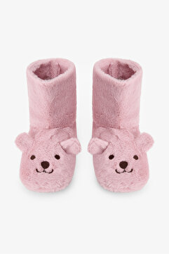 Penti Lila Happy Bear Hayvan Nakışlı Ev Botu