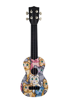Gonzales XU-21 SOPRANO UKULELE KEDİ DESENLİ