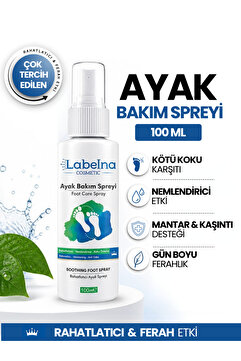 Labelna Cosmetic Ayak Koku Giderici,Nasır,Mantar ve Nemlendirici Bakım Spreyi ( onarıcı,yatıştırıcı) 100 ML