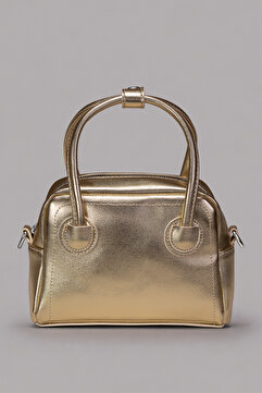 Housebags Sultane Gold Mini Bag, Metalik Gold Omuz & El Çantası