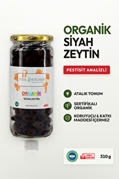 Soul Kitchen Organik Ürünler Organik Siyah Zeytin Katkısız 310 g