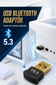 HADRON Masaüstü,dizüstü Bilgisayar Bluetooth Aparatı Mini V5.3 Usb Bluetooth Dongle 5.3 Bluetooth Adaptörn