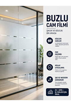 AUTOFOLYO Cam Kumlama Folyosu - Buzlu Cam Filmi 30 Cm X 1 Metre