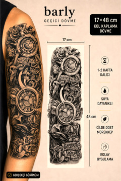 Barly Geçici Saat Figürlü Kol Dövme Tattoo