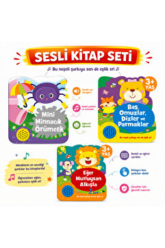 Eolo 3’lü Sesli Kitap Seti 3+ Yaş Eğitici Şarkılı Çocuk Kitapları