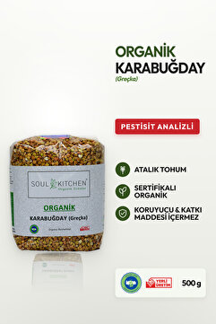 Soul Kitchen Organik Ürünler Organik Karabuğday Greçka Çiğ Katkısız 500 g