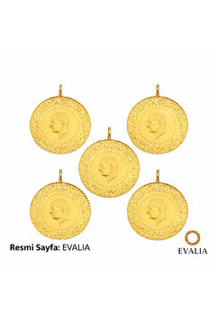 Evalia Takı 5 Adet Çeyrek Altın Kaplama Kolye Ucu