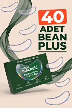 Beauty Tapes Earlap Max Hold Kepçe Kulak Bandı Bean Plus XL Boy, 40 adet