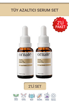 ORNATE Karınca Yumurtası Yağı Tüy Azaltıcı Ve Nemlendirici Serum 2'li Süper Set 30ml