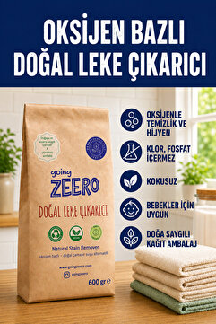 Going Zeero Oksijen Bazlı Toz Leke Çıkarıcı 600 gr Eko Paket Doğal Çamaşır Suyu