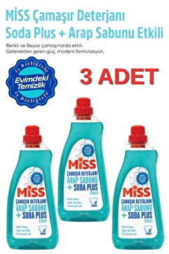 Miss ÇAMAŞIR DETERJANI ARAP SABUNU ETKİLİ 3 ADET 1500 ML