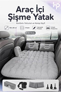 HOT POWER Araç İçi Şişme Araba Yatağı Kamp Seyahat Oto Arka Koltuk Yatağı