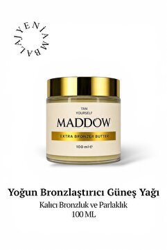 Maddow Cosmetics Yoğun Bronzlaştırıcı Güneş Yağı Nem Ve Parlaklık Veren Hindistan Cevizi Ve Kakao Yağı Katkılı