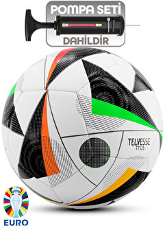 Telvesse Futbol Topu 2025 Avrupa Pompalı Set DAYANIKLI Sert Zemin Halı Saha Futbol Topu No:5 515
