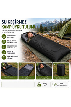 yusa stores Su Geçirmez Uyku Tulumu Kamp ve Dağcılık Tipi Hafif Taşınabilir