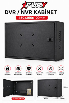 FURY Dvr Pano/box Nvr Cctv Rack Kabinet Ve Monitör Koruma Kutusu Antrasit