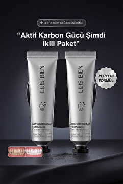 Luis Bien Organik Aktif Karbonlu Diş Beyazlatıcı Macun 75 ml x 2 Adet