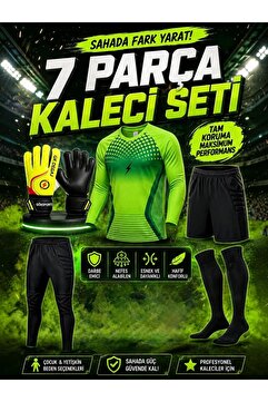 GK DEGAJ Çocuk Kaleci Forması Şortu Çocuk Kaleci Eldiveni Çocuk Kaleci Pantolonu Çorabı Seti