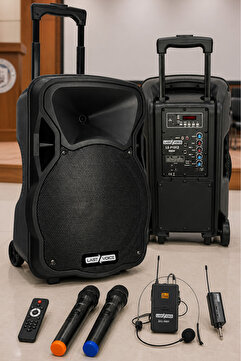 Lastvoice Lastvoice Ls-p1912ex Portatif Taşınabilir 3 Mikrofonlu Seyyar Ses Sistemi 12 Inç 800 Watt